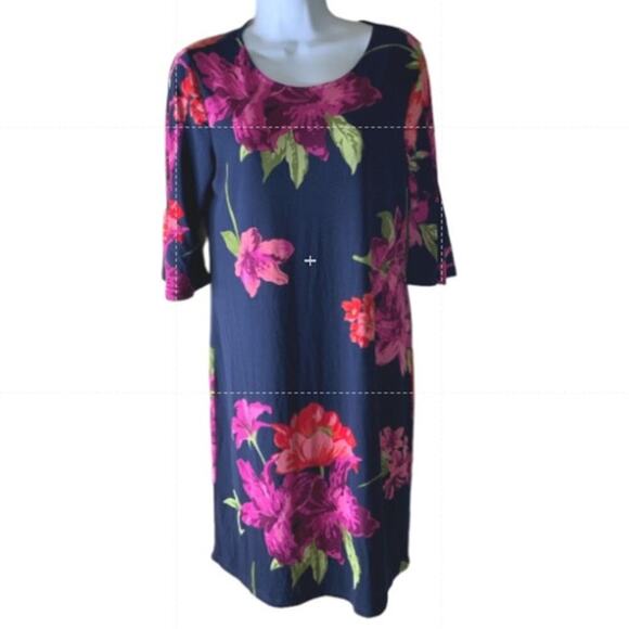 Alexandra+Oak Mini Floral Dress Womens Small 3/4 Sleeves Stretch Multicolor NWT - Picture 2 of 10